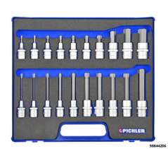 98844206 Hex Bit Socket Set ½" 20 pieces length 55, 65 & 100mm