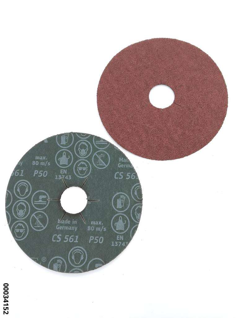 Vulkanfiberscheibe Form C 115mm Korn 50