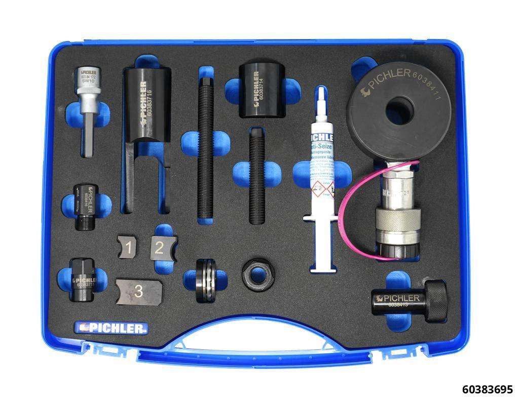 Injektor Demontagesatz Mod. MB OM 611,612,613,646,647,648,651 mit 12 t Hydraulikzylinder