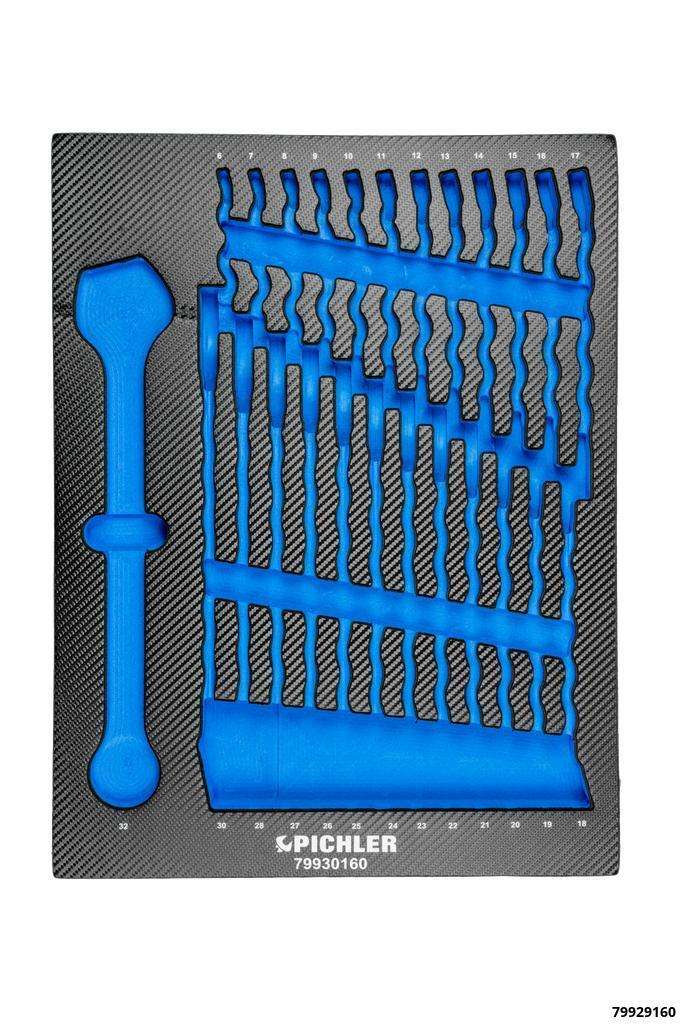 Einlage für 79930160 Ring-Maulschlüssel Set, 25-tlg., 6-32 mm 376x495x32 mm
