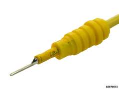 Connecteur de cosse de câble V rond 0,8 mm jaune