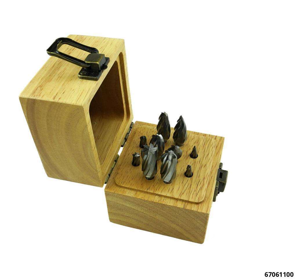 Hartmetall-Frässtifte-Set 10-tlg. mit Alu-Zahnung & 6 mm Schaftdurchmesser