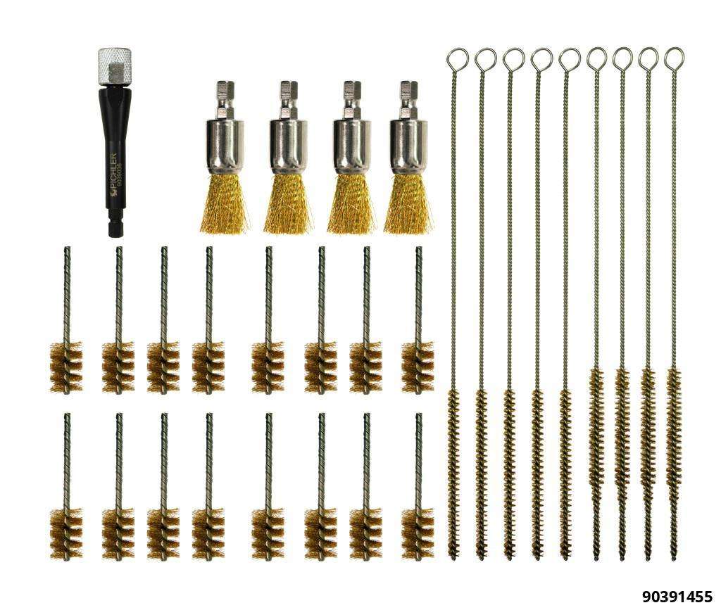 Kit de nettoyage puit d‘injecteurs et bougies 8 pcs. Laiton