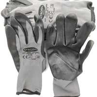Werkstatt-Handschuh "Nylon-Strick Nitril"  Gr.9 (Teil-Nitril- Beschichtet, EN 388)  (VE 12 Paar)