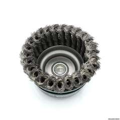 Topfbürste, gezopft,  100 mm M14 x 2,0 VA / 0,35  Drahtstärke