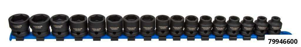 XS-Impact Stecknuss Set 1/2", extra kurz, 8-24 mm