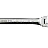 Double joint ratchet open-end wrench 13 mm, Fine-toothed, 120 teeth