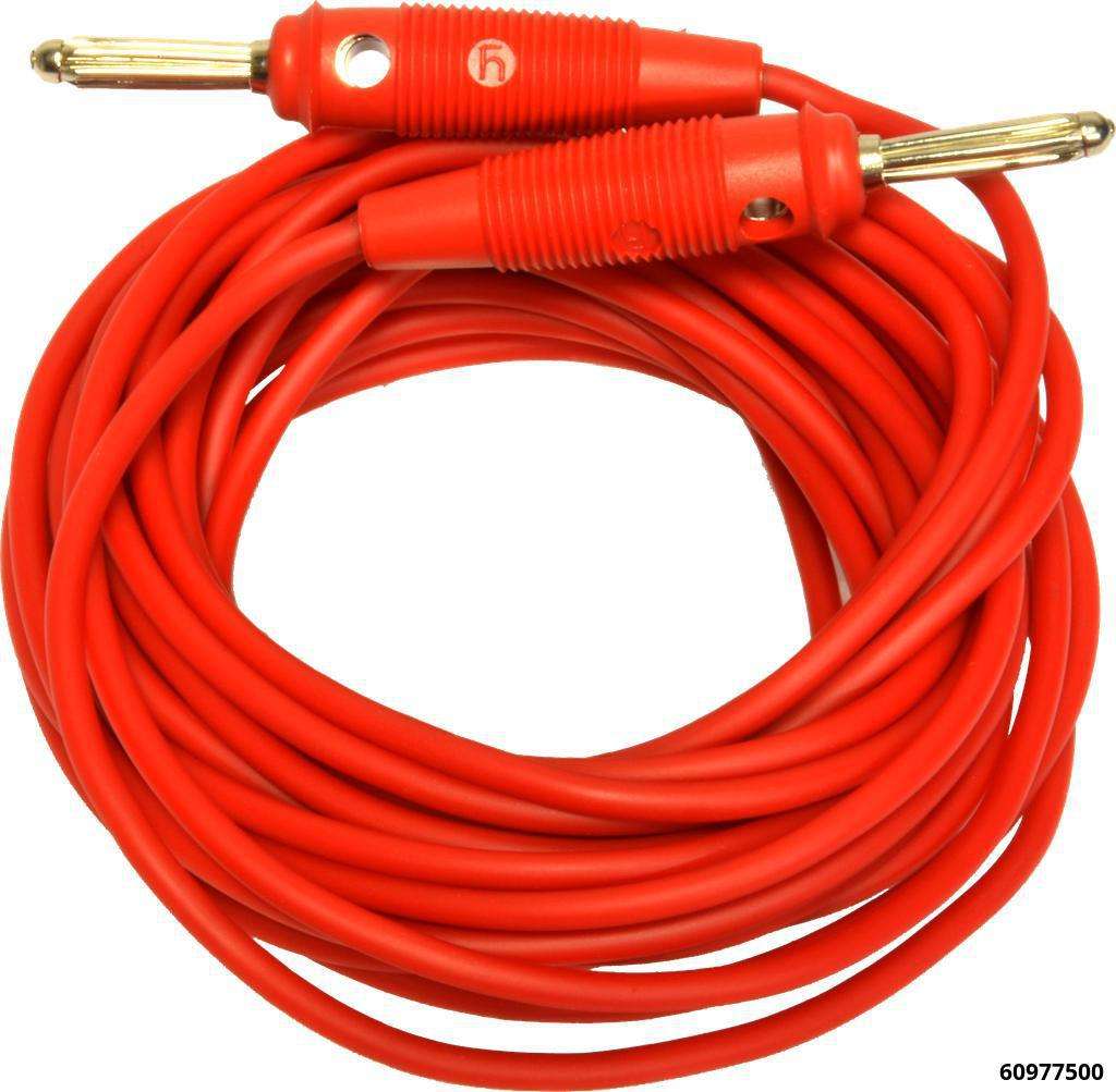 Cable de mesure hautement flexible 5 m a/2 prises rouge