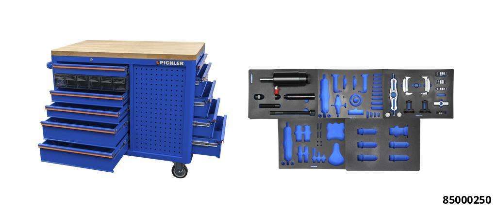 Mobile workbench with wheel bearing set GEN 2 & inserts
