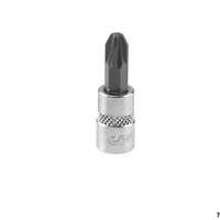 1/4" socket, cross, PZ3, length 37 mm