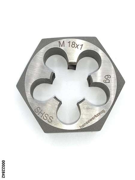 hansewerkzeug SHSS Sechskantschneideisen DIN 382 M18x1,0 Typ 953