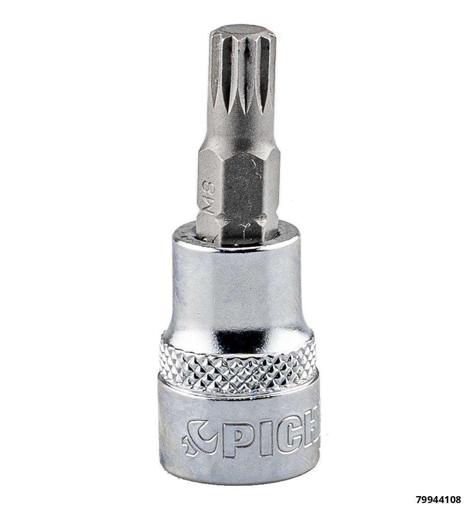 3/8" Socket, XZN, M8, length 48 mm