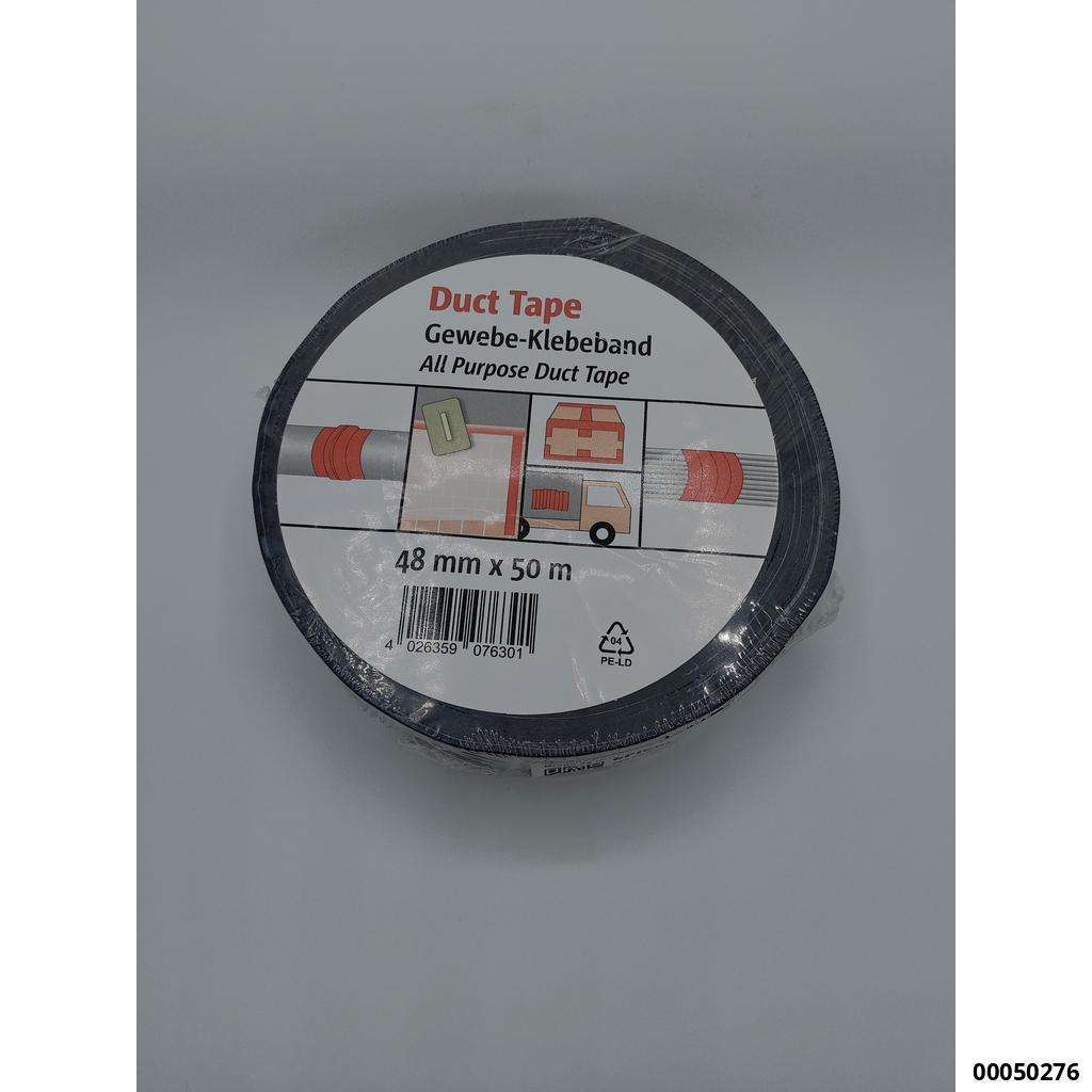 Gewebe-Powerband, schwarz 50m Breite 48 mm  DUCT TAPE
