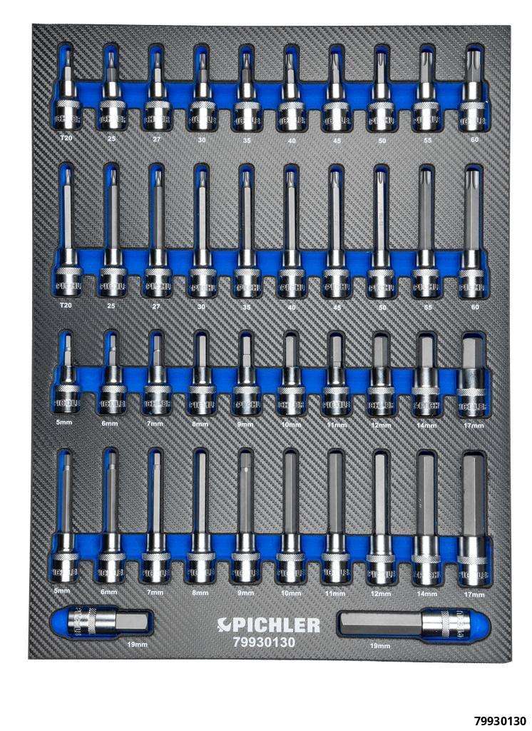 Socket Inserts 1/2" TX, Internal Hexagon, 42 pcs.