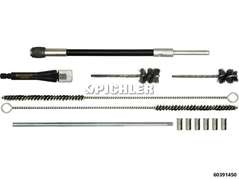 Spezialreinigungsbürste SET komplett mit Halter 1/4" u. flex.Bohrmaschinenbithalter