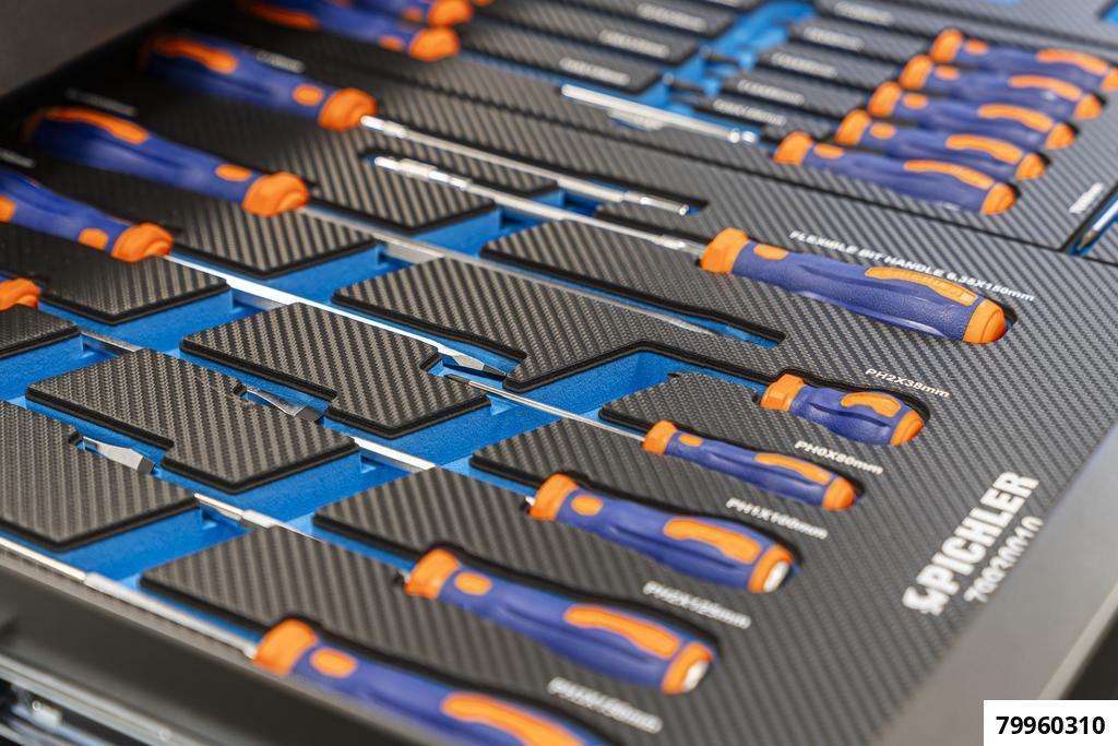 Tool Cabinet P36s, Color: BLACK, incl. tool assortment 558 pcs. "Expert"