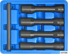 Twist Socket Set Long 5 pc 17, 19, 21 & 22 mm drive 1/2"