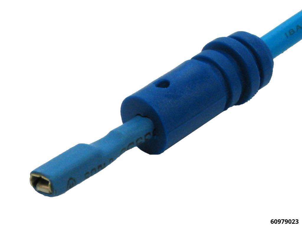 Connecteur de cosse de câble M plat 2,5 mm bleu
