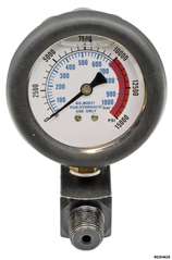 Manometer für z.B. Hydraulikpumpen 0-1000 Bar, Ø 63mm mit Adapter 1/4" NPT Flüssigkeitsgefüllt