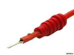 Kabelschuhverbinder V mit flachen Kabelschuhen 1,2 mm (flach/eckig)rot