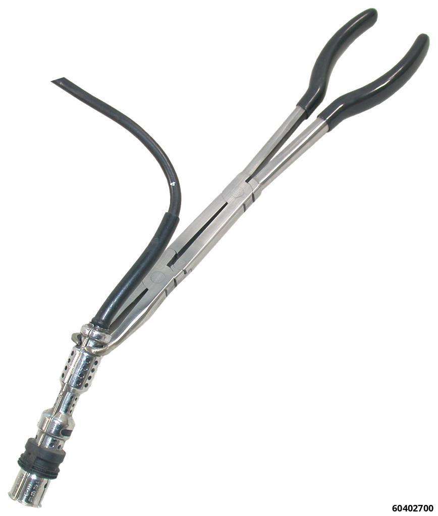 Spark plug plug double joint release pliers 45°, 6 and 12 mm round, 320 mm long