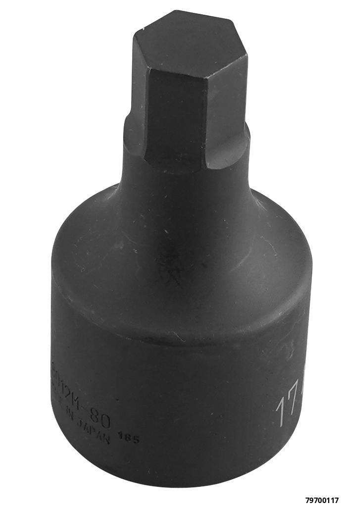 Innensechskant-Stecknuss 17 mm Länge 80 mm Antrieb 1" 8012M-80 17mm