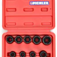 Kit d’extracteurs Twist Socket, 9 pcs. 3/8", 10-19 mm