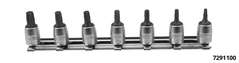 T-profile bit sockets 7 pcs. 1/4" .. drive x 32 long not tamper proof on a rail