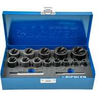 Ausdreher Set TWIST SOCKET, 15-tlg. 1/4":  6, 8, 10, 11, 12 mm 1/2": 13,14,15,17,19,21,24,27 mm