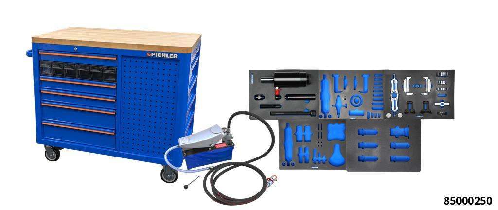Mobile workbench with wheel bearing set GEN 2 & inserts