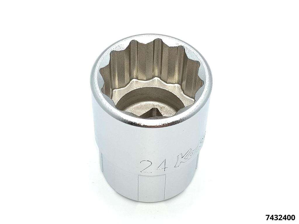 Socket 1/2", 12 Point, 24 mm