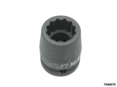 Socket double hexagonal "Impact" 17 mm