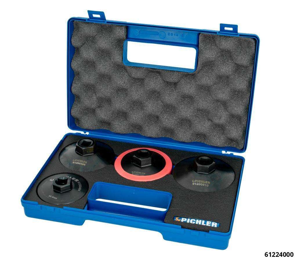 Oil filter socket set 4 pcs., 64,4 mm / 74,4 mm / 76 mm /  80 mm