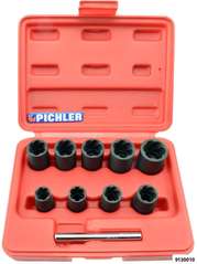 Ausdreher-Set Twist Socket, 9-tlg. 3/8", 10-19 mm