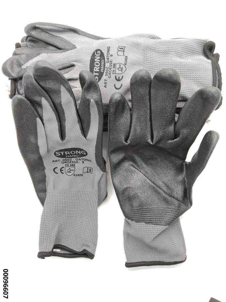 hansewerkzeug Werkstatt-Handschuh "Nylon-Strick Nitril"  Gr.9 (Teil-Nitril- Beschichtet, EN 388)  (VE 12 Paar)