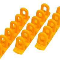 Supports multi jaune à crochets de traction, U.V. 3 pcs, supports