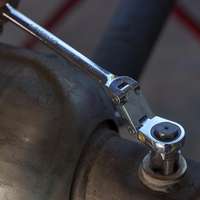 Double joint ratchet open-end wrench 13 mm, Fine-toothed, 120 teeth