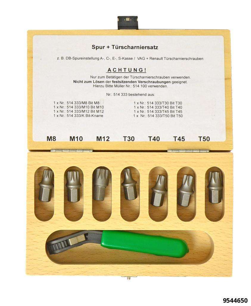 Bit Set with Ratchet in a Case
