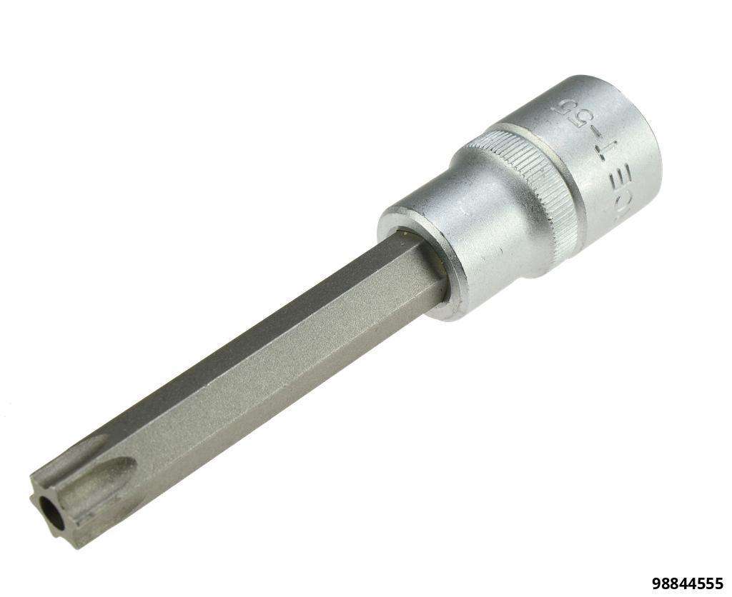 Steckschlüssel 1/2" Torx -T55 mit Stirnlochbohrung - Länge 100 mm