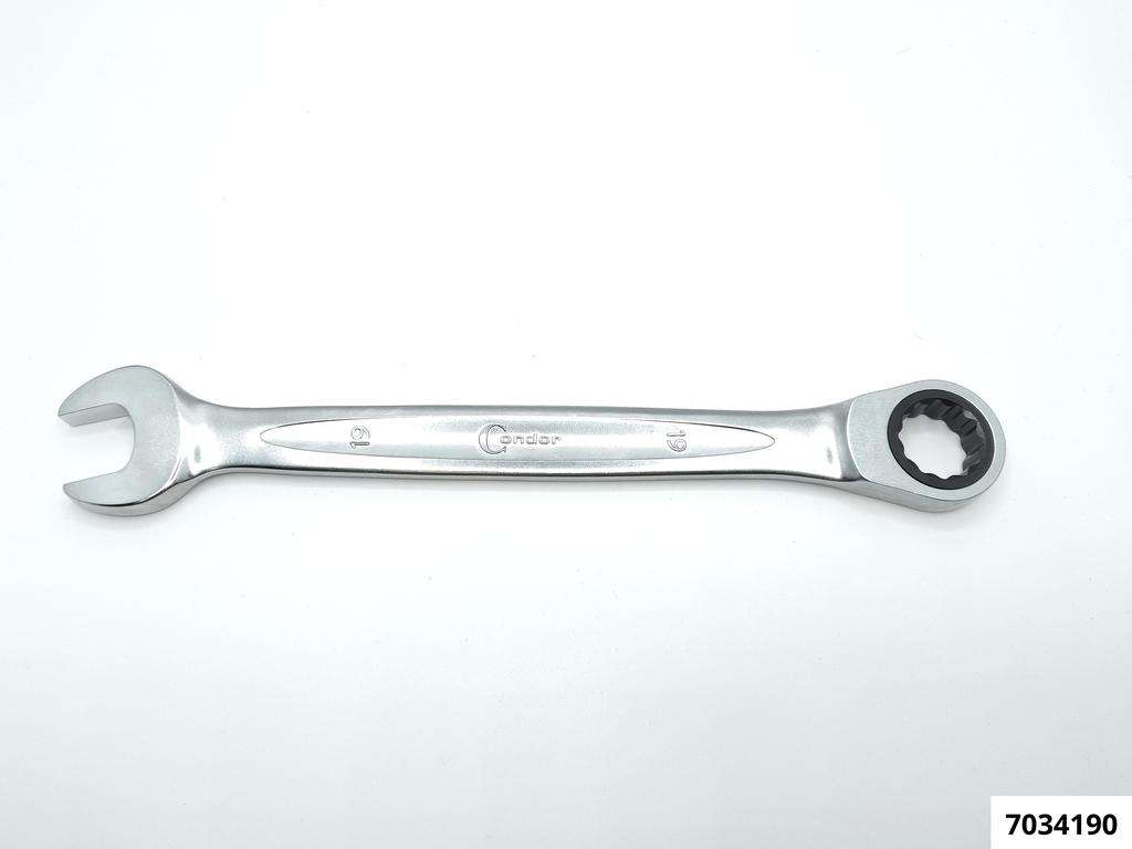 Ring-Maulschlüssel SW 19 mit Feinverzahnung