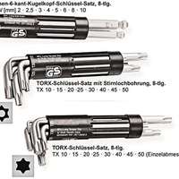 Kugelkopf-Winkelstiftschlüsselsatz 8 tlg. lang