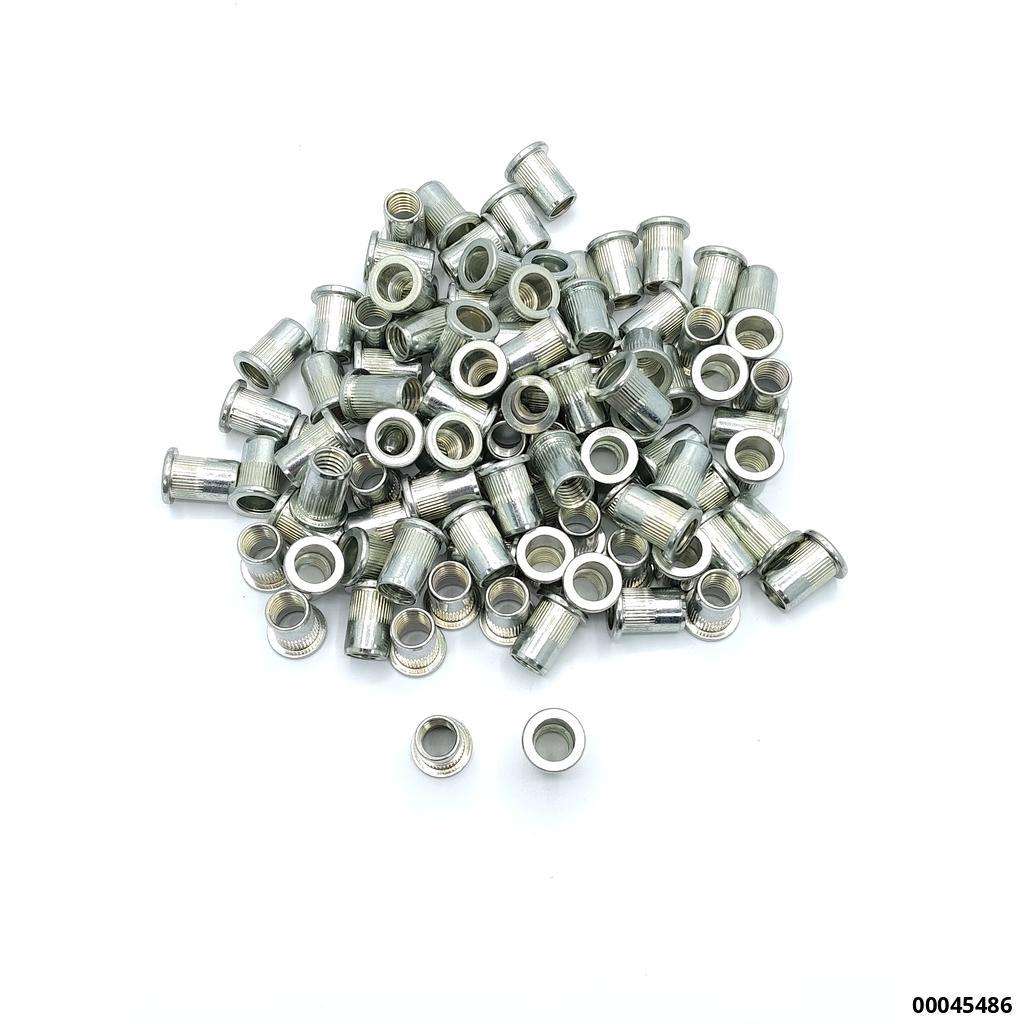 Stahl-Einnietmuttern mit Flachrundkopf M10 (VE 100 Stück)