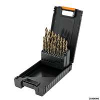 Premium HSS-Co 5% Step Drill Bit Set, 19 pcs. with 3-flat shank