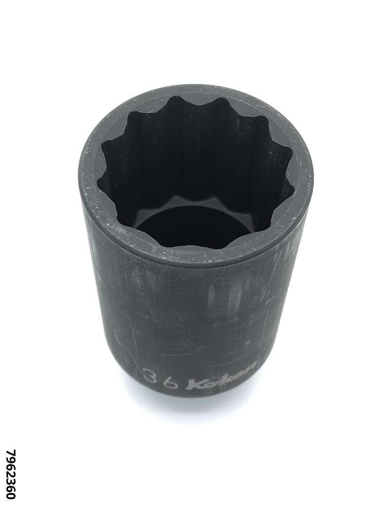 Schlagstecknuss 3/4" lang SW 36 dünnwandig  16301M