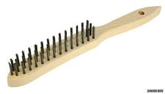 Brosse metalique a manche 3 lignes de fil