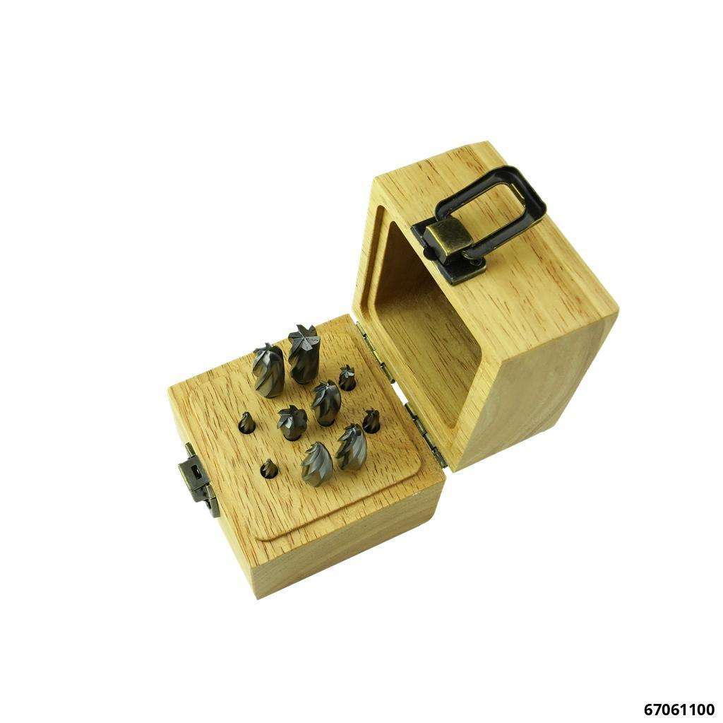 Hartmetall-Frässtifte-Set 10-tlg. mit Alu-Zahnung & 6 mm Schaftdurchmesser