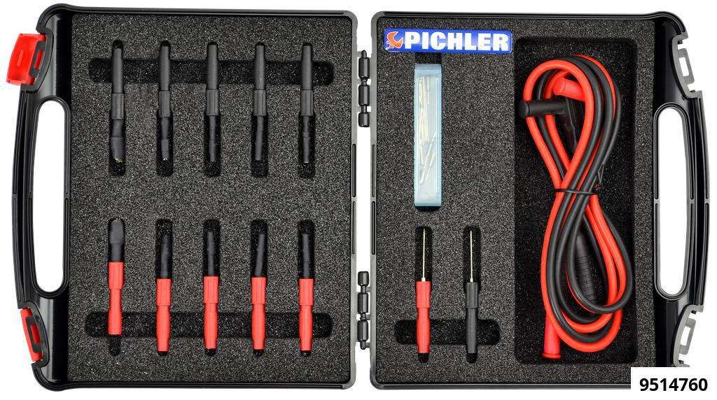 Test Needle Set with Flexible Tips and Shrink Collets