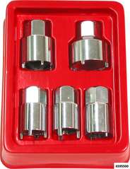 Antenna nut sockets 5-piece 3 and 4 prong 17 mm / square 3/8"