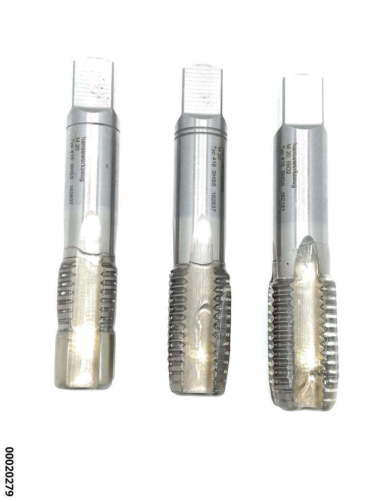 SHSS-Hand-Gew-Bohrersatz 3tlg. Typ M 20 x 2,5  DIN352 Typ 416
