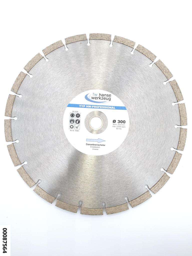 hansewerkzeug Diamanttrennscheibe " ECO-Line Universal"  300mm x 25,4mm Bohrung